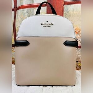 Kate Spade dome backpack, beige and cream, nwt